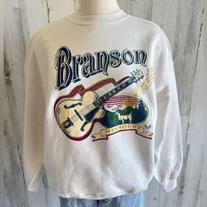 Vintage Branson Missouri Sweatshirt‎ – Made in USA Guitar Western Large
